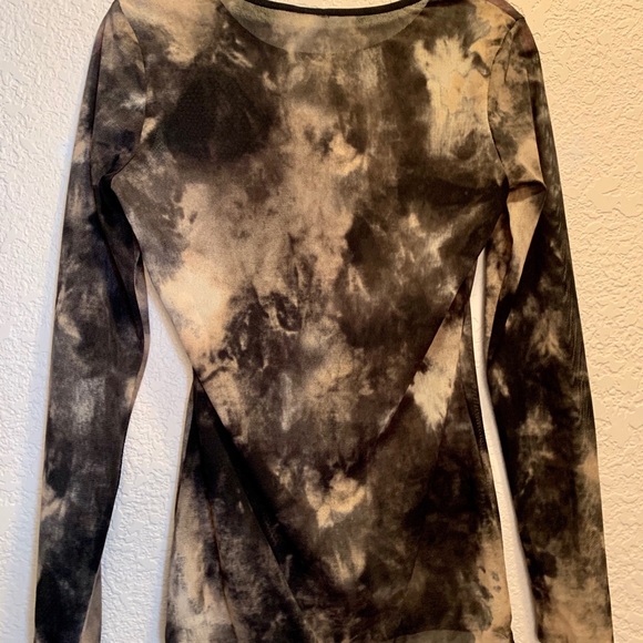Women’s mesh long sleeve tye-dye top - Picture 2 of 2
